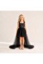 Girl's Satin Front Short Back Long Evening Dress 1-5 Years Old