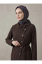 Cross Buttoned Skirt Suit-Brown - 2