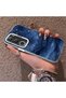 Vivo Y19S 4G/Y19S Pro Compatible Navy Blue Watercolor Mountain-Star Art Pattern Acrylic Back Silicone Edge Phone Case - 3