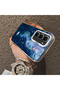 Infinix Hot 60 Pro Plus Compatible Dreamy Starry Sea Fish Pattern Acrylic Back Silicone Edge Phone Case - 4