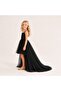 Girl's Satin Front Short Back Long Evening Dress 1-5 Years Old - 2