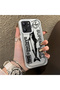 Case for Xiaomi Redmi 12 4G/5G Compatible Canned Sardine Fish Sketch Pattern Non-Transparent Acrylic Back Silicon Edge Case - 3