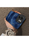 Infinix Hot 50I Compatible Navy Blue Watercolor Mountain-Star Art Pattern Acrylic Back Silicone Edge Phone Case - 4