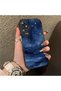 Oppo A60 Compatible Navy Blue Watercolor Mountain-Star Art Pattern Acrylic Back Silicone Edge Phone Case - 2