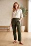 Black Elastic Waist Pocketed Bubble Textured Relaxed Fit Palazzo Trousers