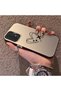 Samsung Galaxy A13 4G/5G Compatible Line Heart and Airplane Pattern Non-Transparent Acrylic Back Silicone Edge Phone Case - 3