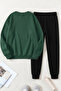 Unisex Disco Ball Cherry Design Printed Crew Neck Sweatshirt - 2-Piece Tracksuit Set - 2