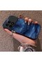Xiaomi Poco F8 Pro 5g Compatible Navy Blue Watercolor Mountain-Star Art Pattern Acrylic Back Silicone Edge Phone Case - 3