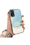 Oppo A16/A16S Compatible Cute Little Flower Pattern Acrylic Back Silicone Edge Phone Case