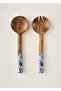 Paisley Mango Salad Serving Set Blue (28X8 cm)
