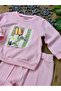 Baby Girl Butterfly Patterned Seasonal Combed Cotton Long Sleeve Set - 2