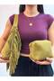 Lea 100% Genuine Nubuck Leather, Elegant and Intricate Design Suede Hand and Shoulder Bag - 2