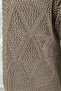 Patterned Openwork Casual Cardigan - Light Brown - 2