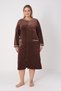 Women's Plus Size 80% Cotton Zipper Pocket Dress / Tile 3982 - 2