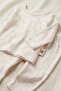 Baby Girl 2-Piece 100% Cotton White Pink Patterned Long Sleeve Top and Bottom Pajama Set - 2