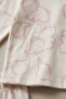Baby Girl 2-Piece 100% Cotton White Pink Patterned Long Sleeve Top and Bottom Pajama Set - 3