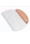 Steel Spatula Dough Cutting Tool Cutter Scraper Pastry Shaping Spatula Wooden Handle 16 cm - 3