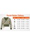 Women's Double Breasted Collar Long Sleeve Elastic Waist Cross Striped Short Crop Mint White Knitwear Sweater - 4