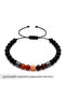 Men's Natural Stone Bracelet, Agate and Matte Black Onyx, Casual Stylish Design - 5