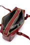 Double Compartment Belt Detailed Women's Shoulder Bag Venus Claret Red - 6