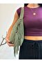Lea 100% Genuine Nubuck Leather, Elegant and Intricate Design Suede Hand and Shoulder Bag - 4