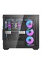DLX4000 E-ATX PC Case, 6 Pre-Installed Fans,425mm GPU Support,360mm Radiator Support,Black - 8