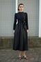 Robben Black Mobile Belted Dress