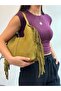 Lea 100% Genuine Nubuck Leather, Elegant and Intricate Design Suede Hand and Shoulder Bag - 5