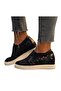 Women's Black Slip-On Sneakers - 7