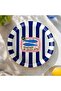 Home 26 cm Sardines Blue Fruit Plate and 4-Piece Snack Bowl Set - 2