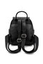 Black Matte Women's Medium Size Faux Leather Backpack Snm1449 - 5