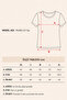 Women's Modal / Cotton Brick Red Folded Short Sleeve Drop Shoulder Crew Neck T-Shirt Palma - 7