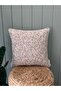 Bohemian Bronze Glittery Ecru Throw Pillow Cover - 4