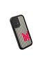 Samsung Galaxy A32 4g Compatible Black Silicone Case with Black and White Stripes Butterfly Pattern Camera Protection Shock Absorbing - 3