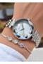 Special Boxed Steel Cord Stone Women Wristwatch Gold Color 2 Year Warranty Bracelet Gifted Hm1Htsc5 - 3