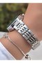Special Boxed Steel Cord Stone Women Wristwatch Gold Color 2 Year Warranty Bracelet Gifted Hm1Htsc5 - 5