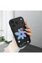 iPhone 17 Pro Compatible Black Silicone Case with Colorful Floral Pattern, Camera Protection, Shock Absorption
