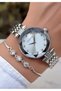 Special Boxed Steel Cord Stone Women Wristwatch Gold Color 2 Year Warranty Bracelet Gifted Hm1Htsc5 - 4