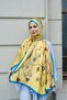 Gem Pattern Silk Voile Shawl-Yellow - 5
