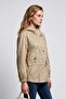 Hooded Trench Coat with Elastic Sleeves - 3