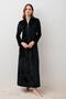 Long Sleeve Zippered Flexible Viscose Velvet Dress - 2