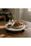 Natural Marble Presentation Stand with Wooden Legs, Round Presentation Tray, Kitchen and Vanity Table Decor, New Home Gift