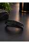 Bead Detailed Fan Leather Bracelet (21 cm) - 3