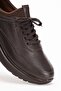 Genuine Leather Men's Walking Shoes Casual Comfort Stretch Structure Laceless Use Orthopedic Daily Comfortable Sole Brown Sneaker - 8