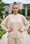 Women's Crew Neck Casual Loose Fit Set - 4