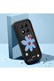 Redmi Note 14 Pro 4g Compatible Black Silicone Case Colorful Floral Pattern Camera Protected Shock Absorbing - 3
