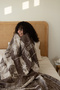 Manora Double Jacquard Blanket & Sheet Set Brown - 3