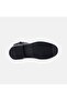 Women's Black Belt Detailed Zippered Leather Boots - 4