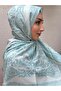 Turkuaz Li̇ona Pattern Soft Cotton Scarf - 2