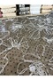 Black Polka Dot Organza Fabric with White Floral Embroidery on the Ground - 4
